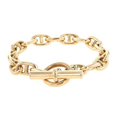 hermes chaine d'ancre bracelet yellow gold etsy|hermes bracelets clic clac.